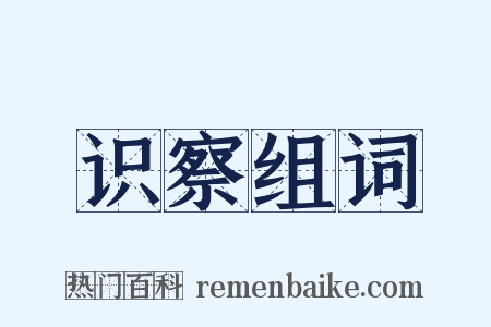 识察组词是什么意思的图片